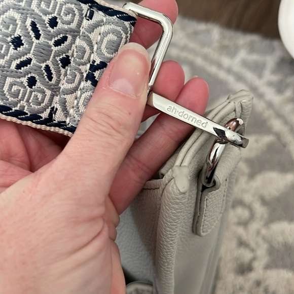 Authentic ah•dorned bag gray with silver clasps - Picture 2 of 11